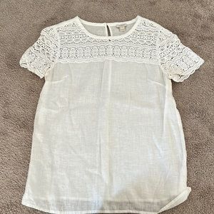 Jcrew white blouse size 4